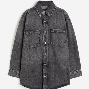 H&M Feather Soft Oversized Denim Shirt
